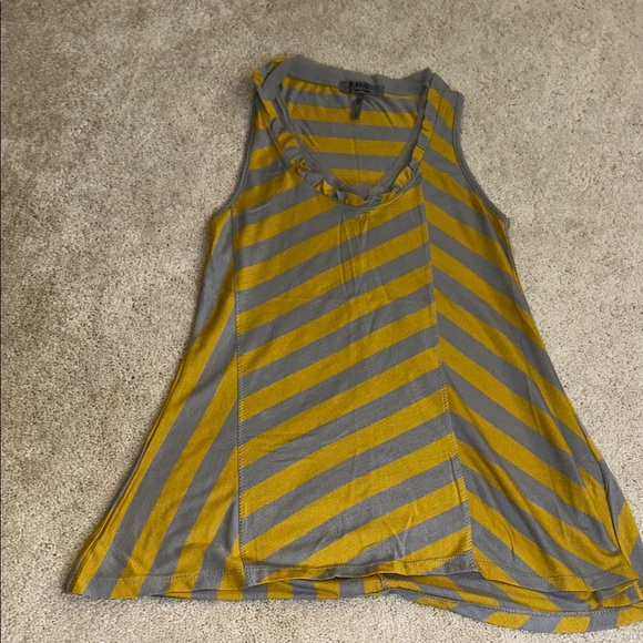 Buffalo David Bitton Tops - Buffalo Yellow and Gray Sleeveless Top